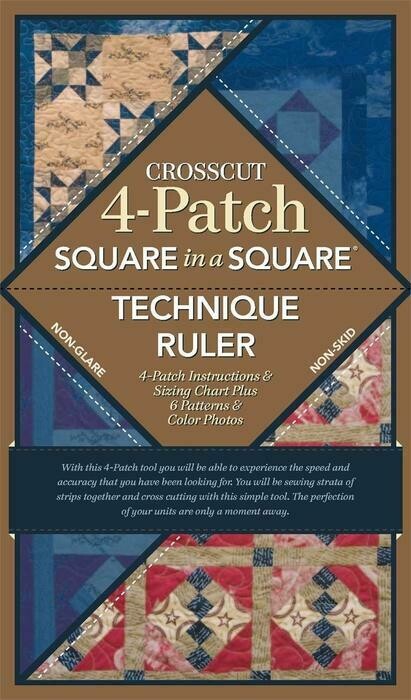 Crosscut 4-Patch Square in a Square Technical Ruler