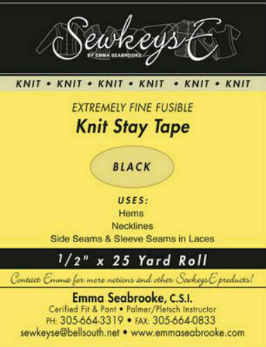 Knit Stay Tape - Black 1/2"
