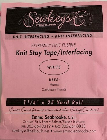 Knit Stay Tape White 1 1/4&quot;