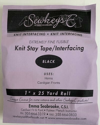 Knit Stay Tape - Black 1 inch