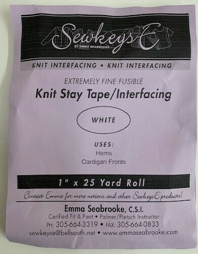 Knit Stay Tape - White 1 inch