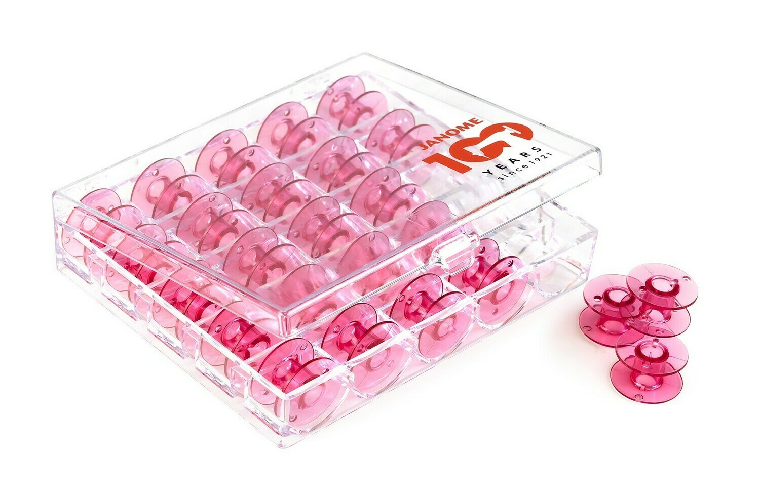 100th pink bobbins/case