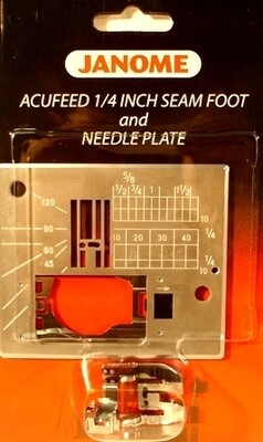 JANOME ACUFEED 1/4 INCH FOOT WITH PLATE
