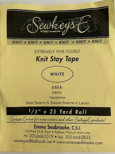 Knit Stay Tape - White 1/2"