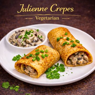 VEGETARIAN JULIENNE IN CREPES, 2 PIECES