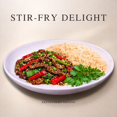 Овочі з м’ясом у воке