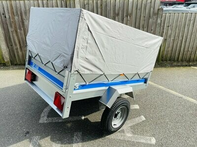 SY150 Camping Gardening Trailer with mesh sides and cover