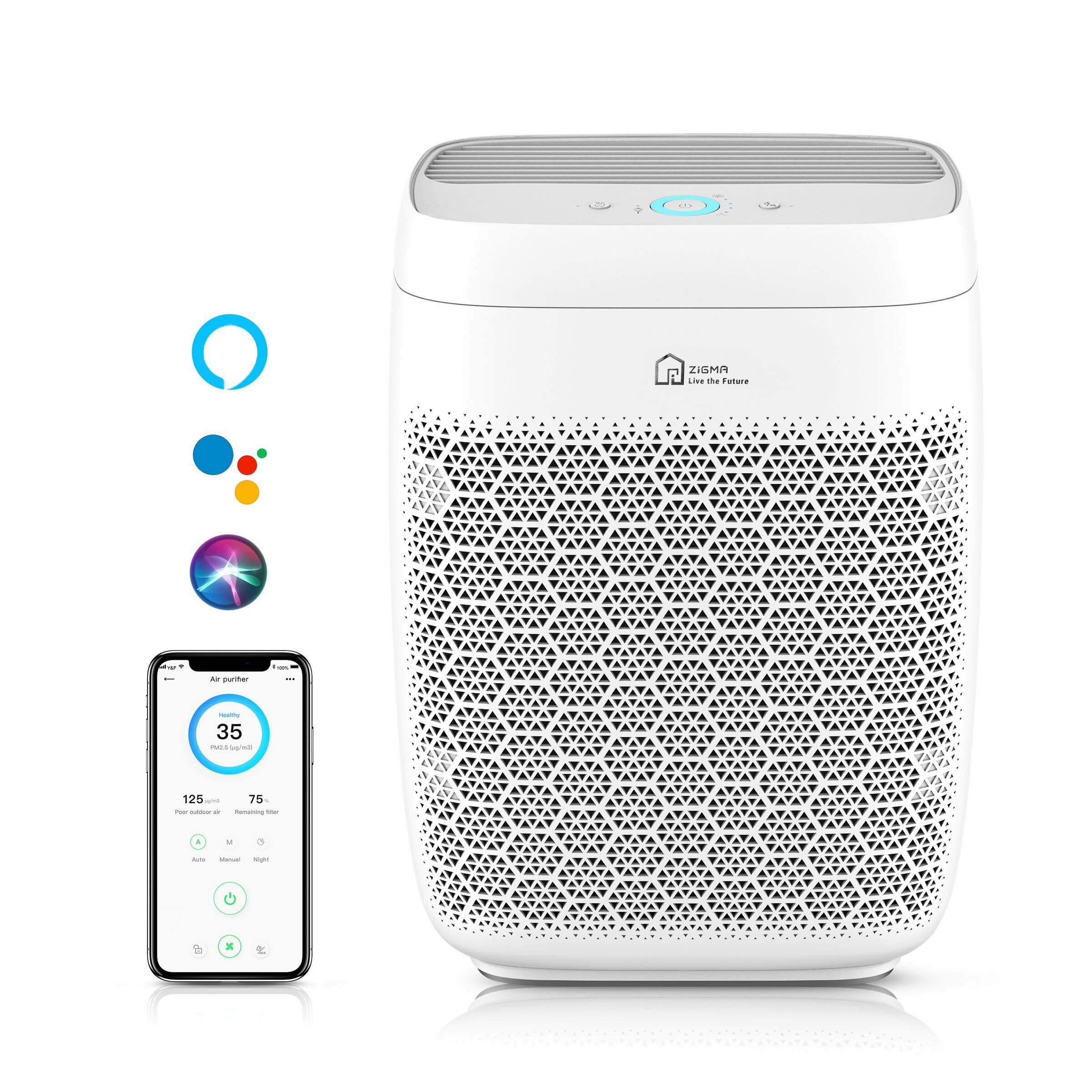 Zigma Aerio 300 - 
Slimme wifi luchtreiniger voor in huis