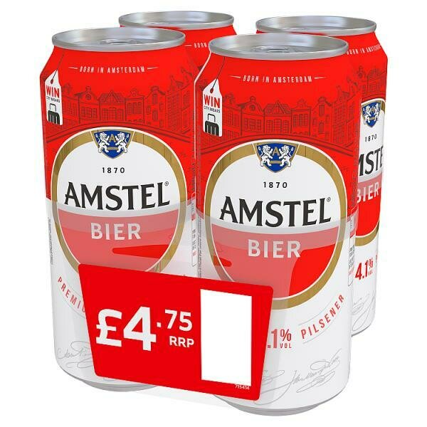 Amstel Bier Premium Pilsener 4 Pack £4.75