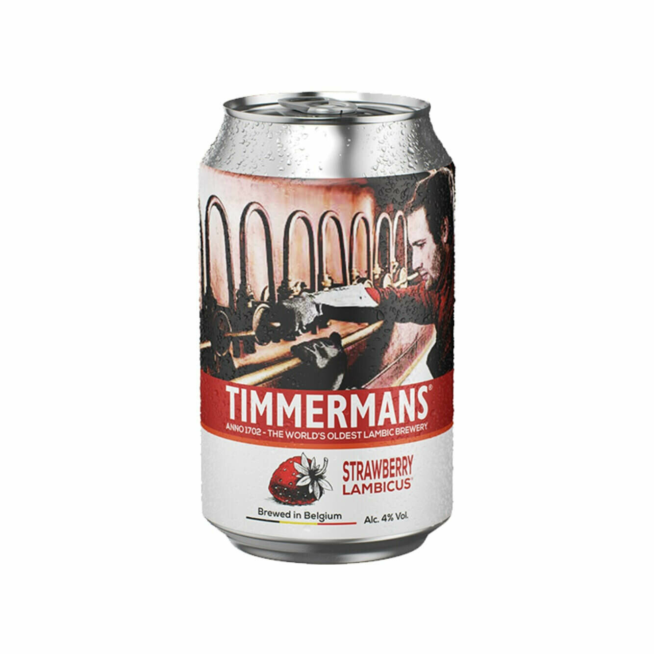 Timmermans Strawberry Lambic Can