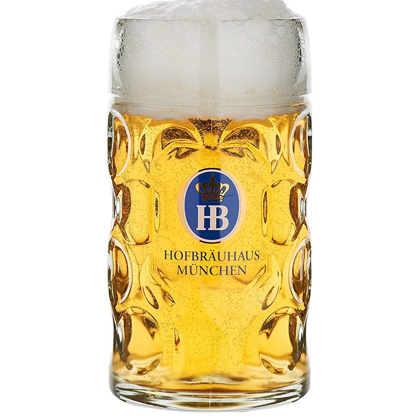 Hofbrau 1 Litre Glass Stein