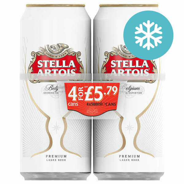 Stella Artois Lager 4 Pack 500ml