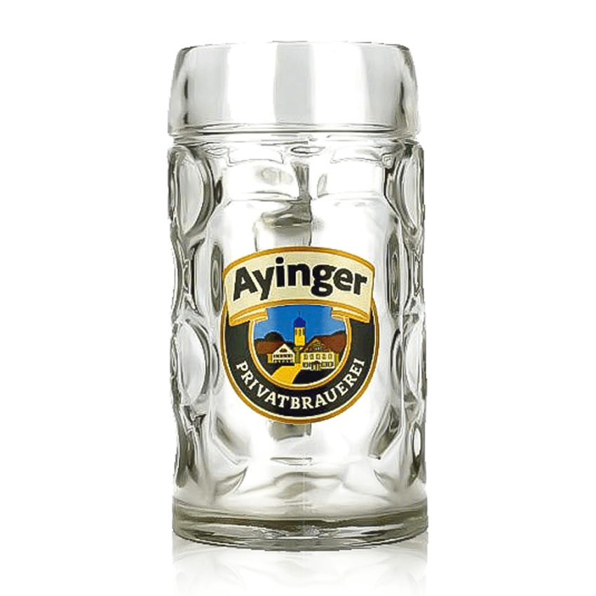 Ayinger 1 Litre LARGE Glass Stein