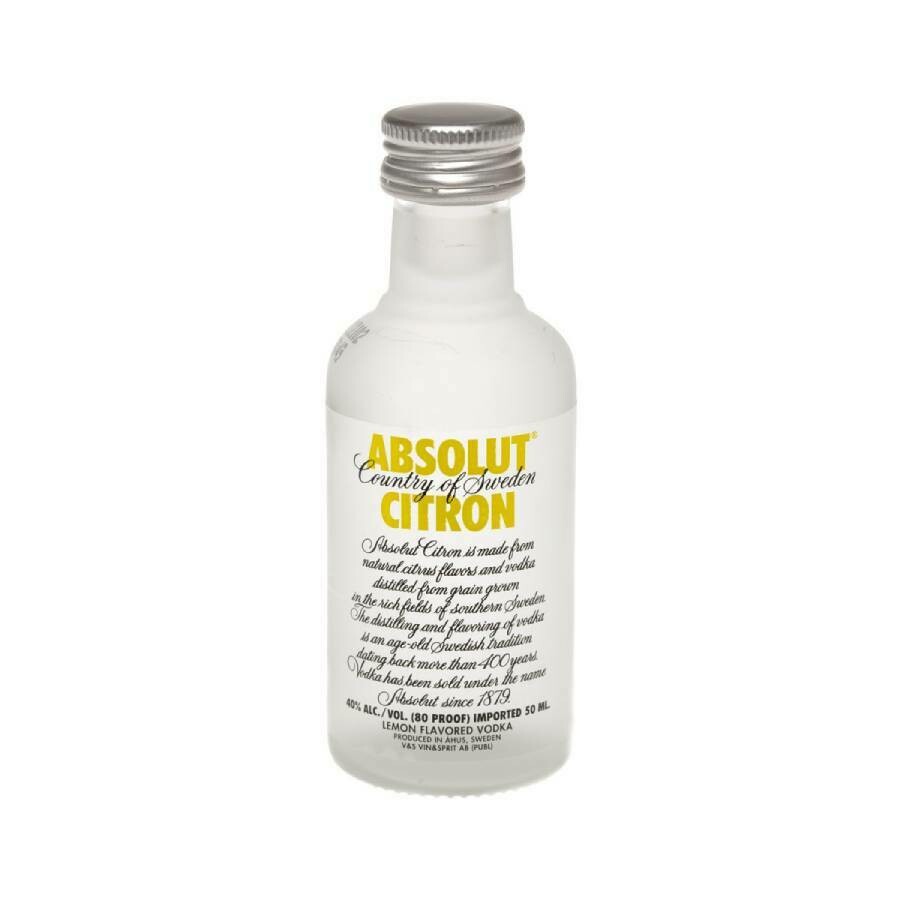 Absolut Citron Vodka Miniature