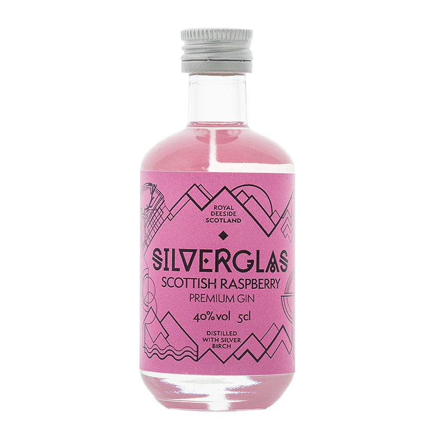 Esker Silverglas Scottish Raspberry Gin Miniature