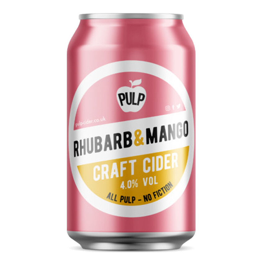 Pulp Rhubarb and Mango Cider Can