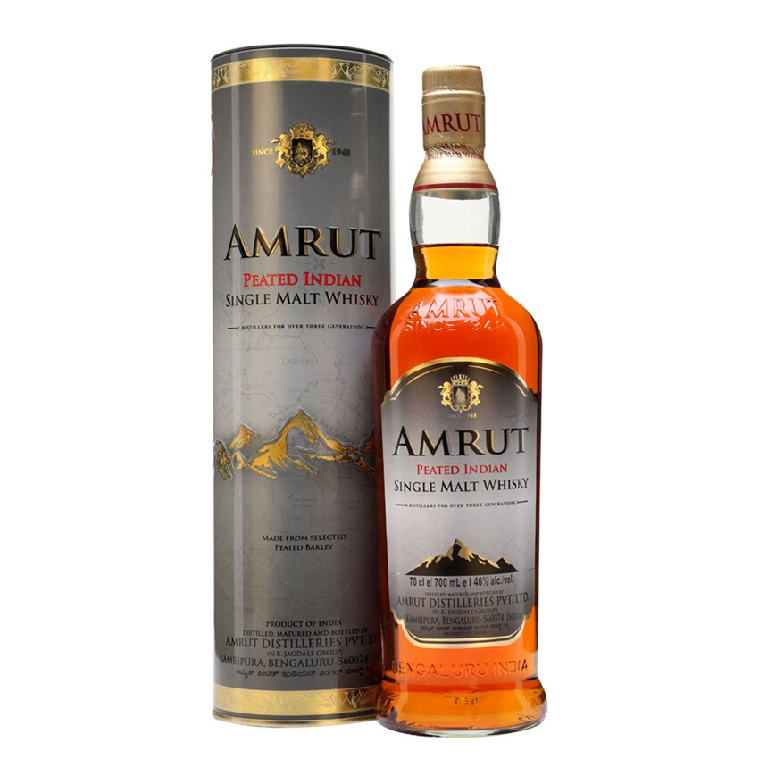 Amrut Peated Indian Single Malt Whisky 70cl Amrut Peated Indian Single Malt Whisky 70cl