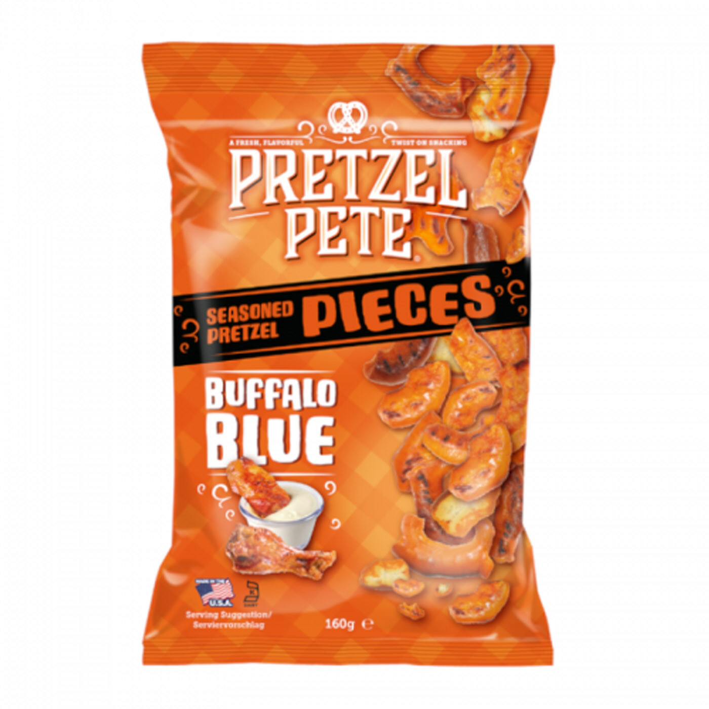 Pretzel Pete Seasoned Pretzel Pieces Buffalo Blue