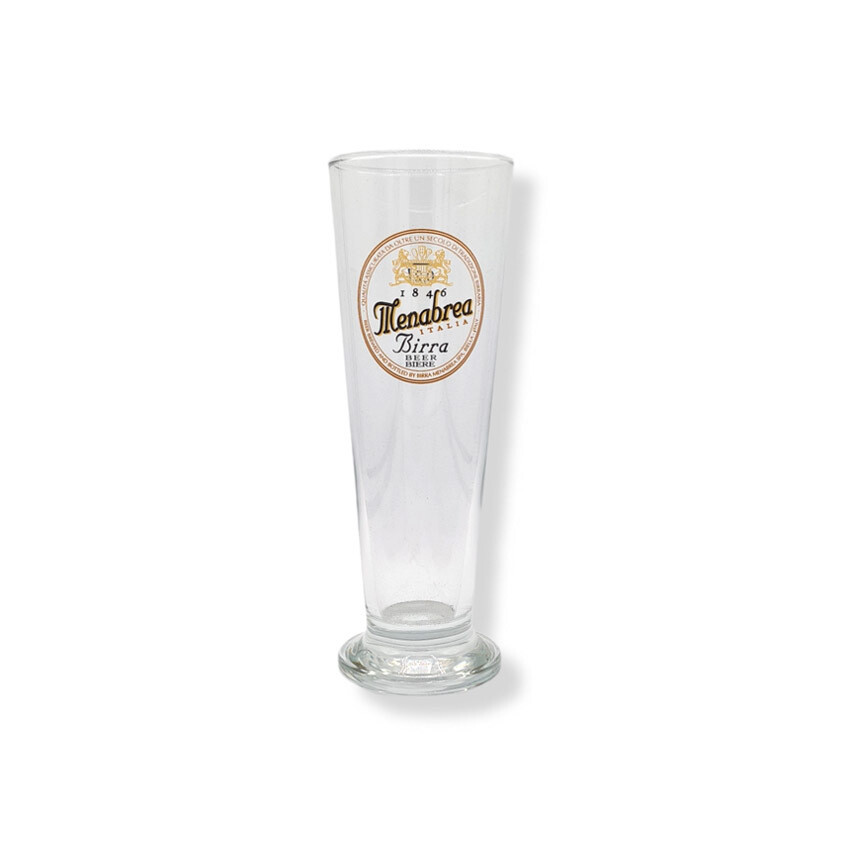 Menabrea Half Pint Glass Gold Logo