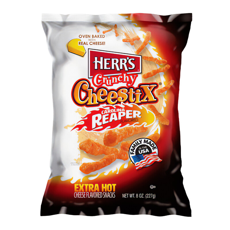 Herr's Carolina Reaper Crunchy Cheestix LARGE