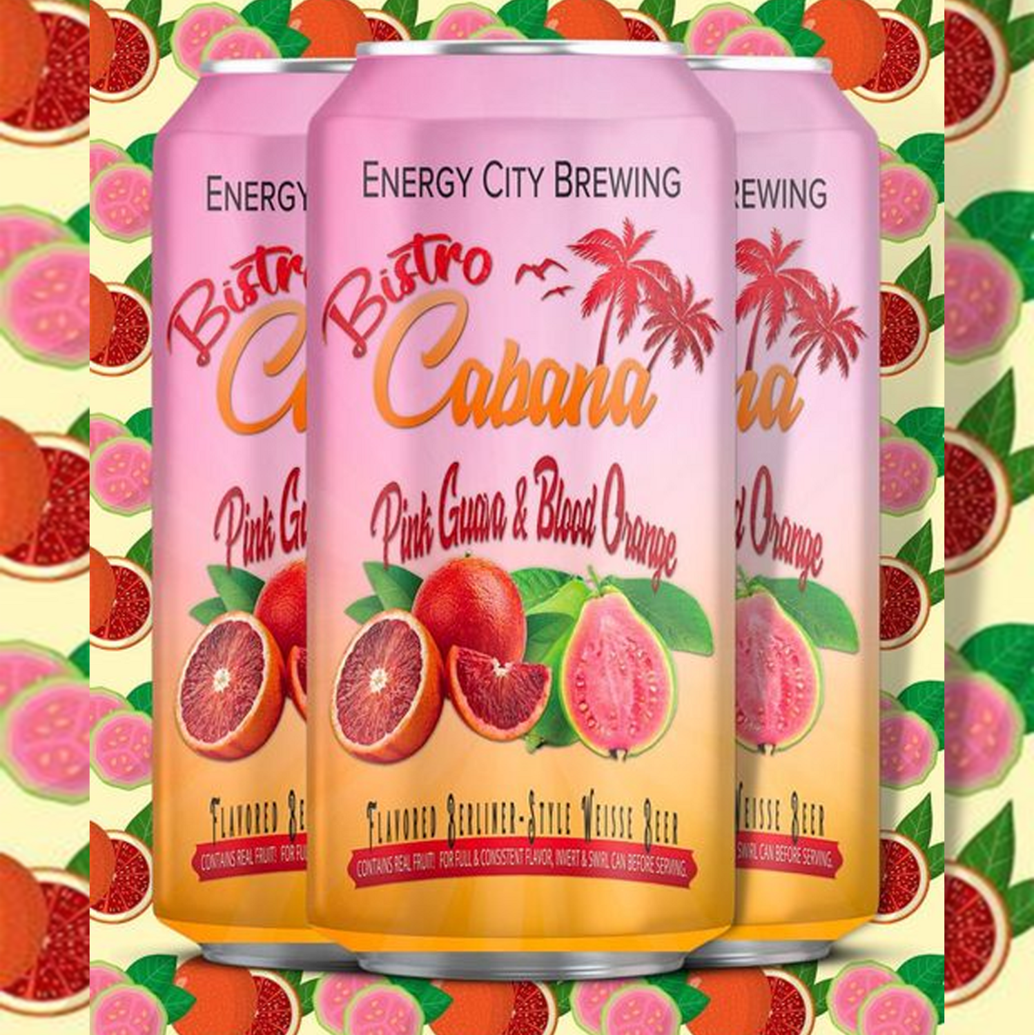 Energy City Bistro Cabana Pink Guava & Blood Orange Fruited Berliner Weisse