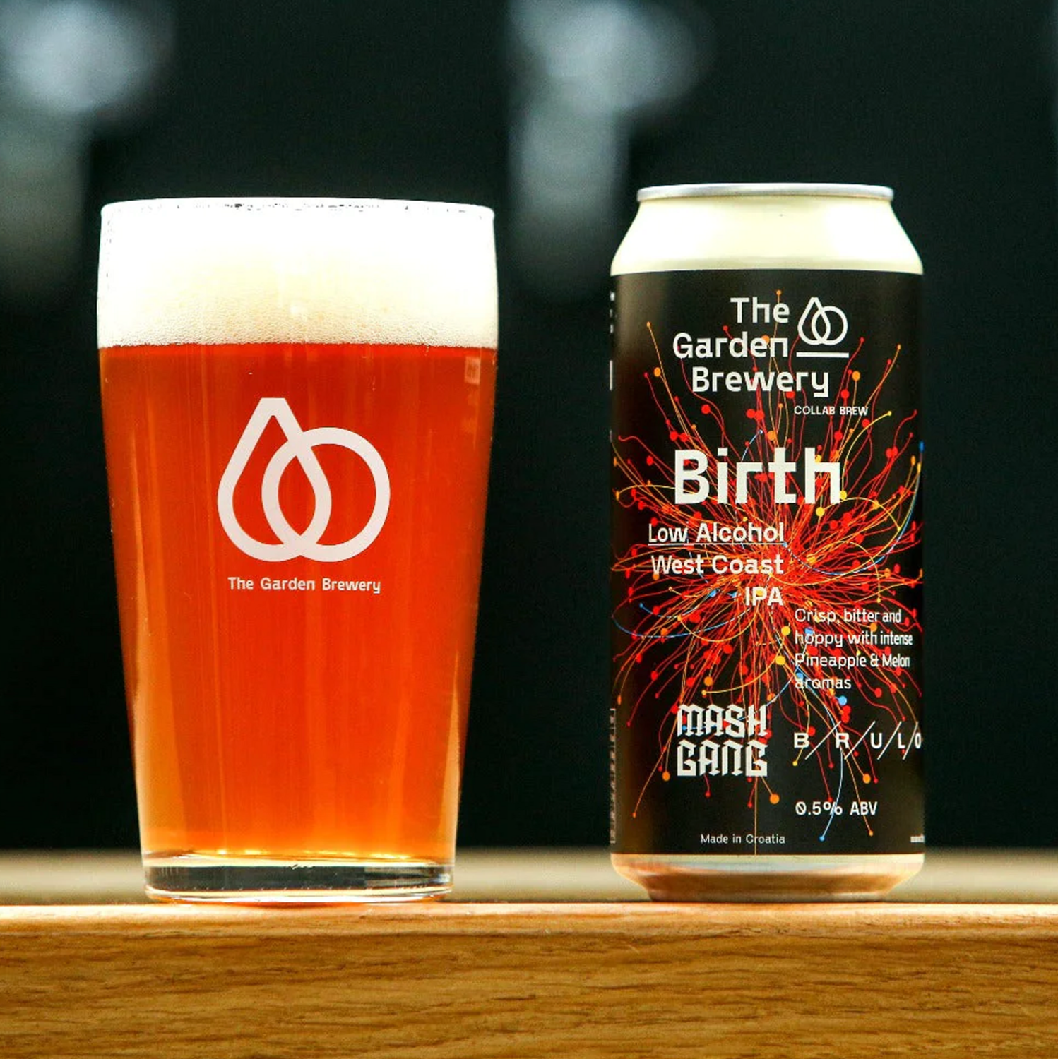 The Garden X Mash Gang X Brulo BIRTH Low Alcohol WC IPA
