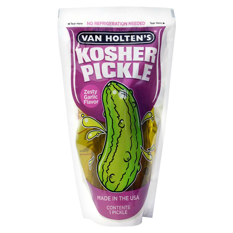 Van Holten's Pickle in a Pouch LARGE Kosher Garlic