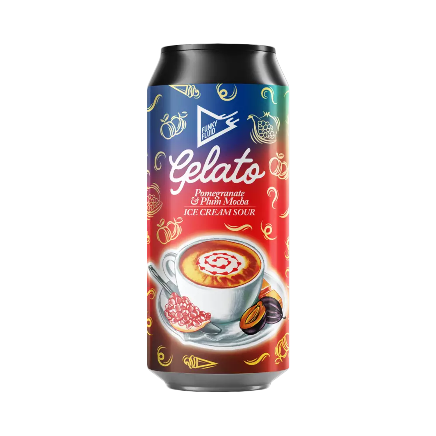 Funky Fluid Gelato Pomegranate &amp; Plum Mocha Ice Cream Sour