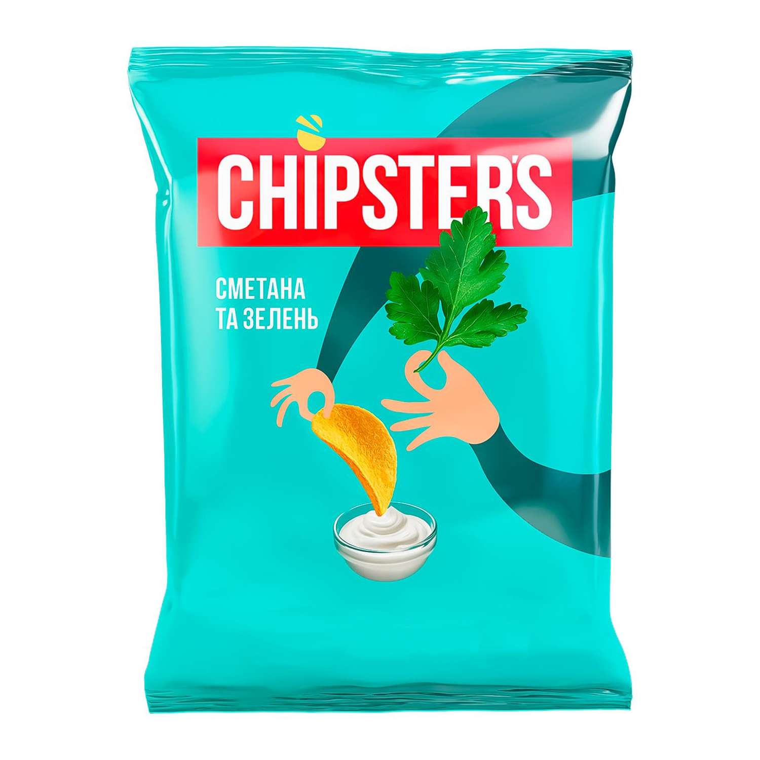 Chipsters Sour Cream & Herbs Crisps Chipsters Sour Cream & Herbs Crisps