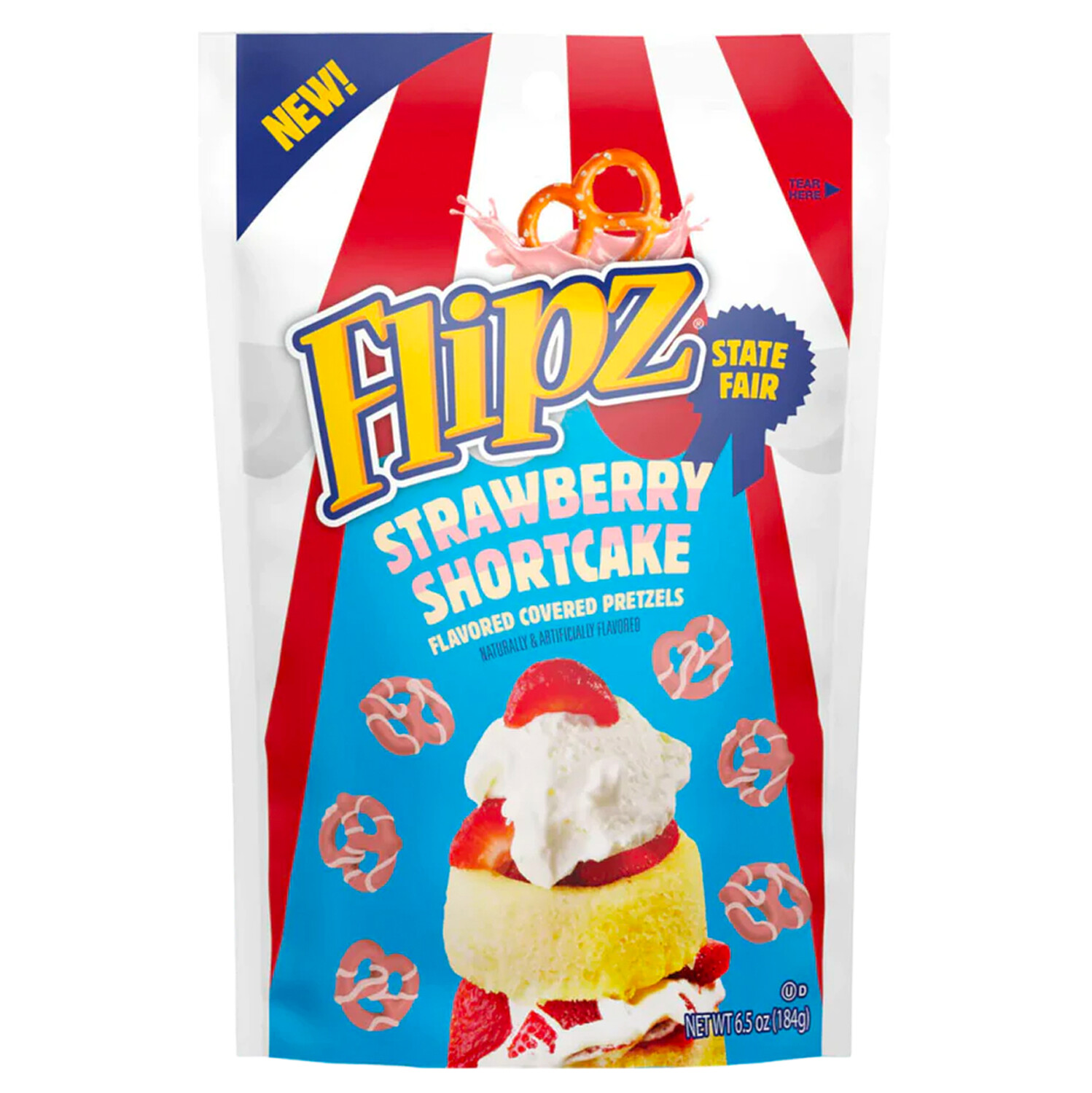 Flipz State Fair Strawberry Shortcake Flavoured Covered Pretzels