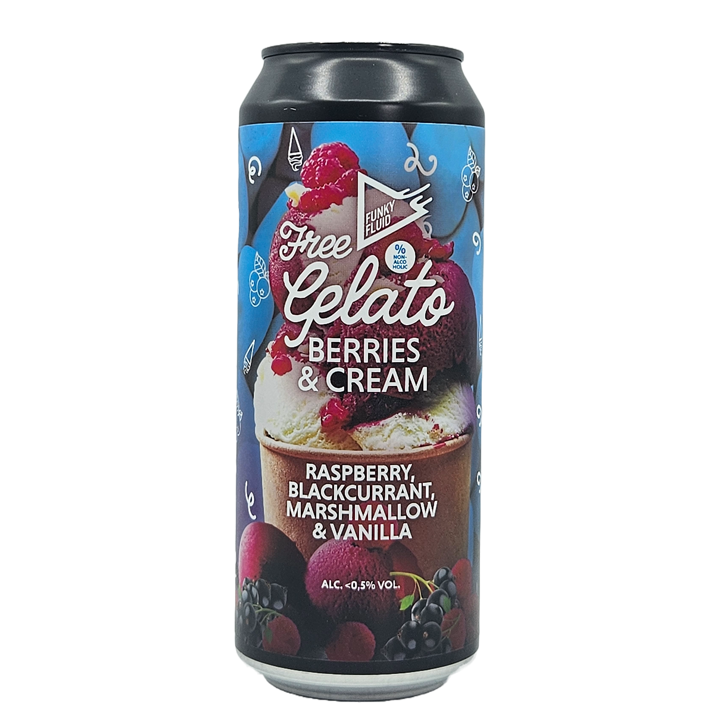 Funky Fluid Free Gelato Berries & Cream Non Alcoholic Sour