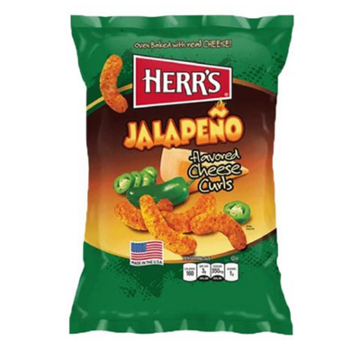 Herr&#39;s Jalapeno Flavoured Cheese Curls LARGE