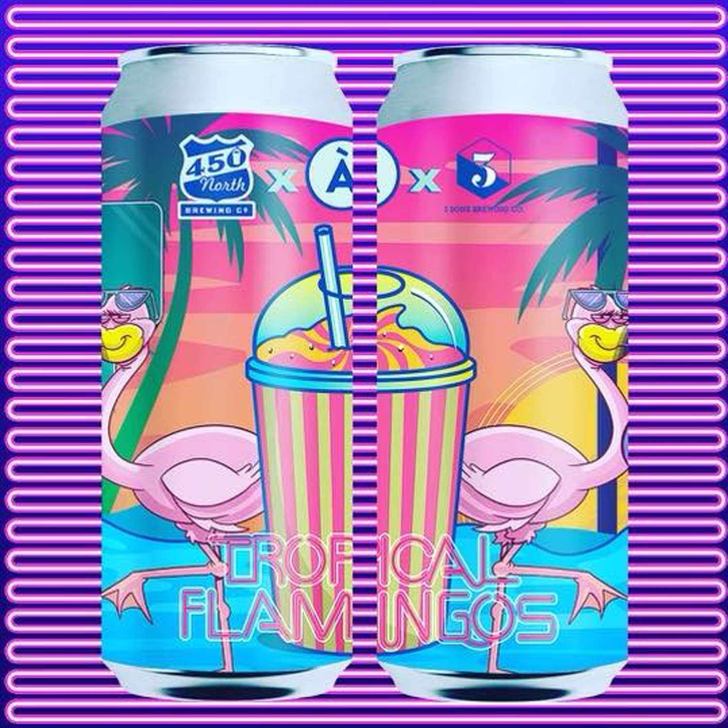 450 North x 3 Sons Slushy XL Tropical Flamingos Fruited Sour
