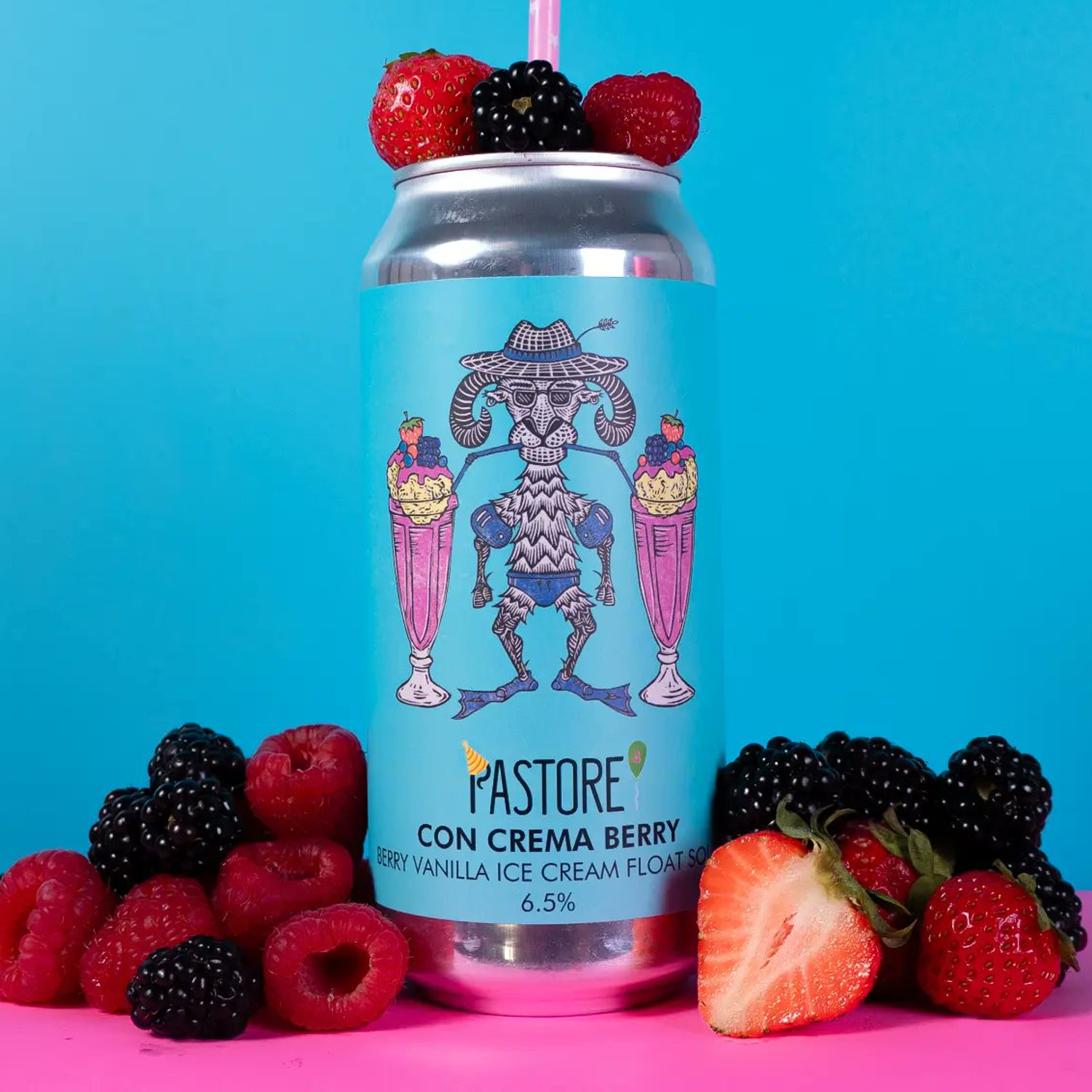 Pastore Con Crema Berry Vanilla Ice Cream Float Sour