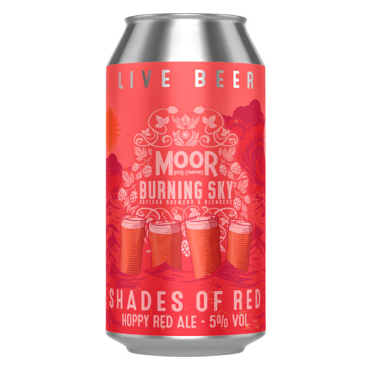 Moor x Burning Sky Shades Of Red Hoppy Red Ale Moor x Burning Sky Shades Of Red Hoppy Red Ale
