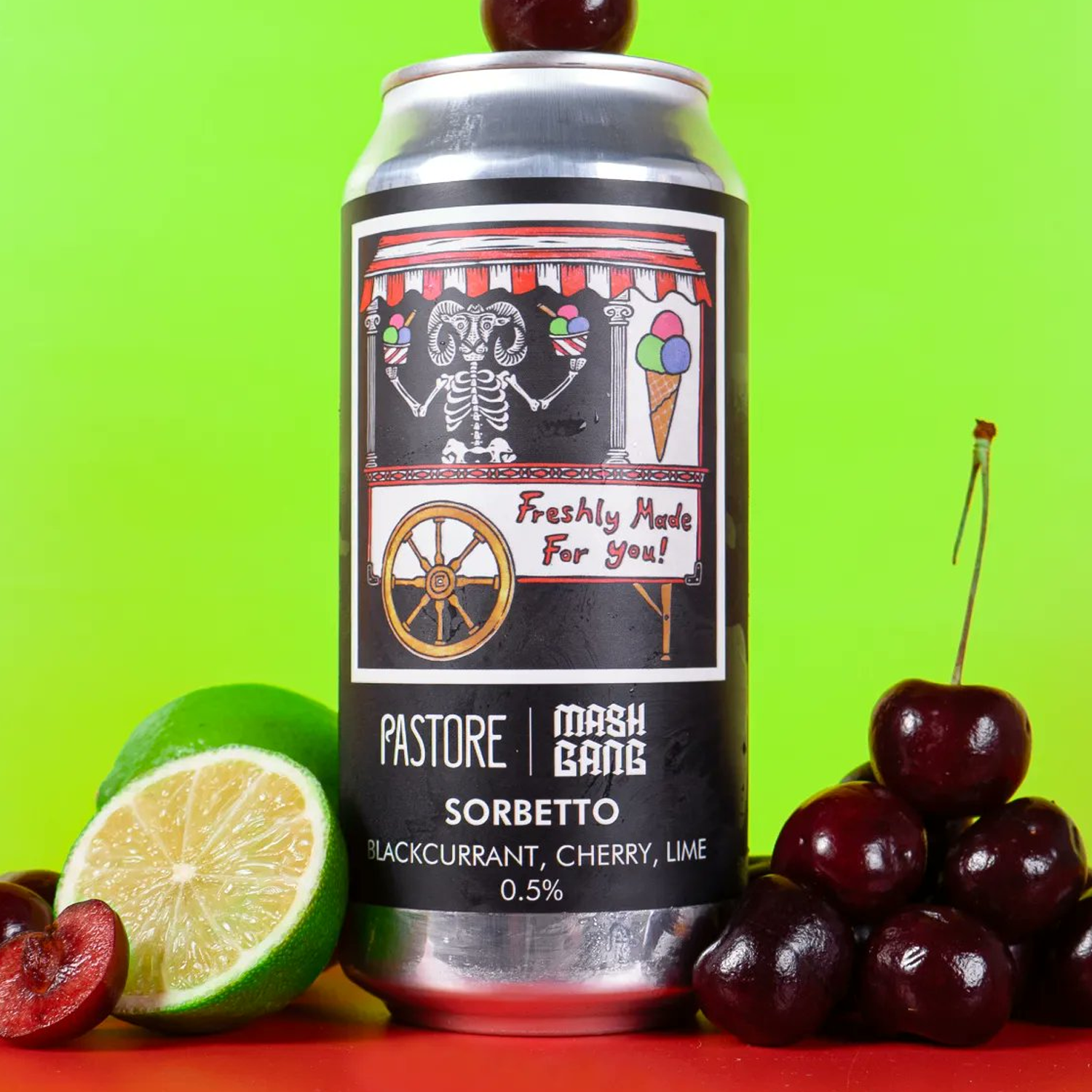 Pastore x Mash Gang Sorbetto Blackcurrant, Cherry, Lime Low Alcohol Sour