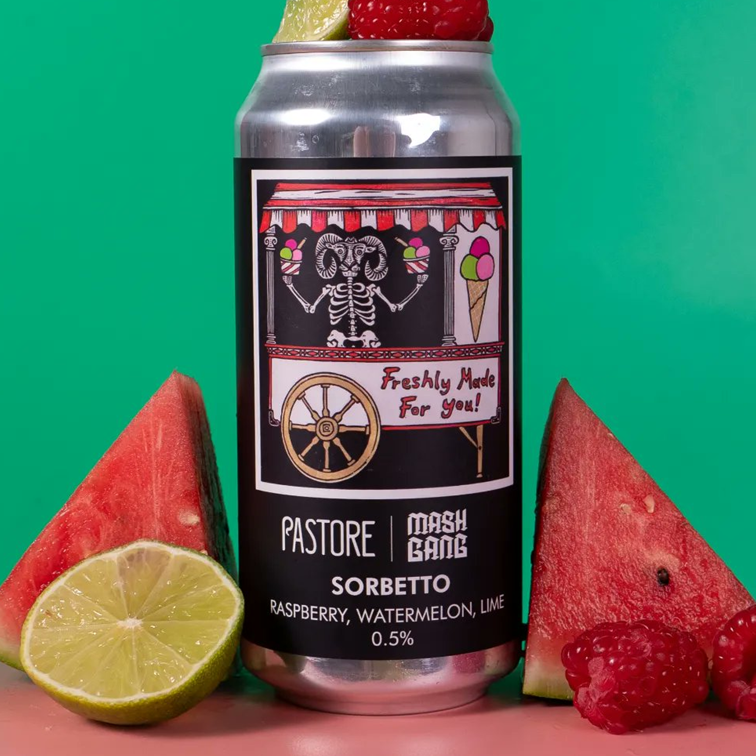 Pastore x Mash Gang Sorbetto Raspberry, Watermelon, Lime Low Alcohol Sour