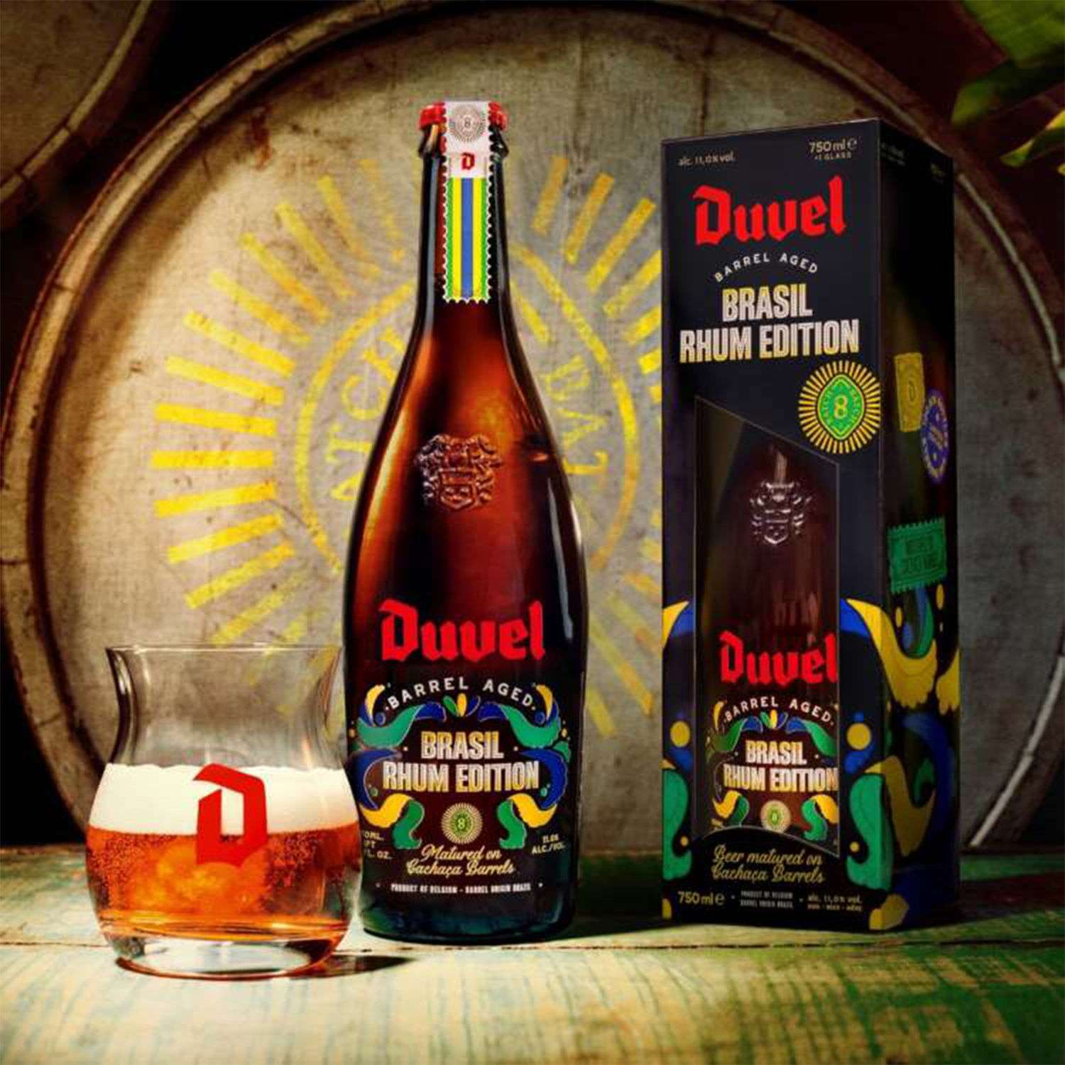 Duvel Brasil Rhum Edition Barrel-Aged Bottle, Giftbox with Glass