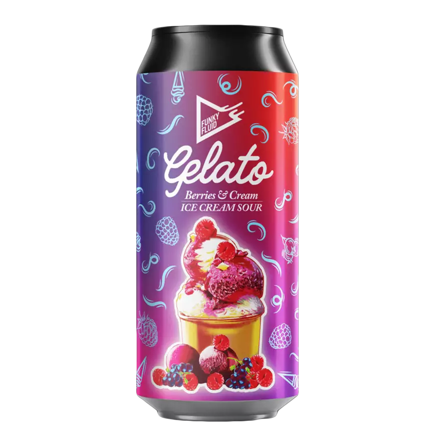 Funky Fluid Gelato Berries &amp; Cream Ice Cream Sour