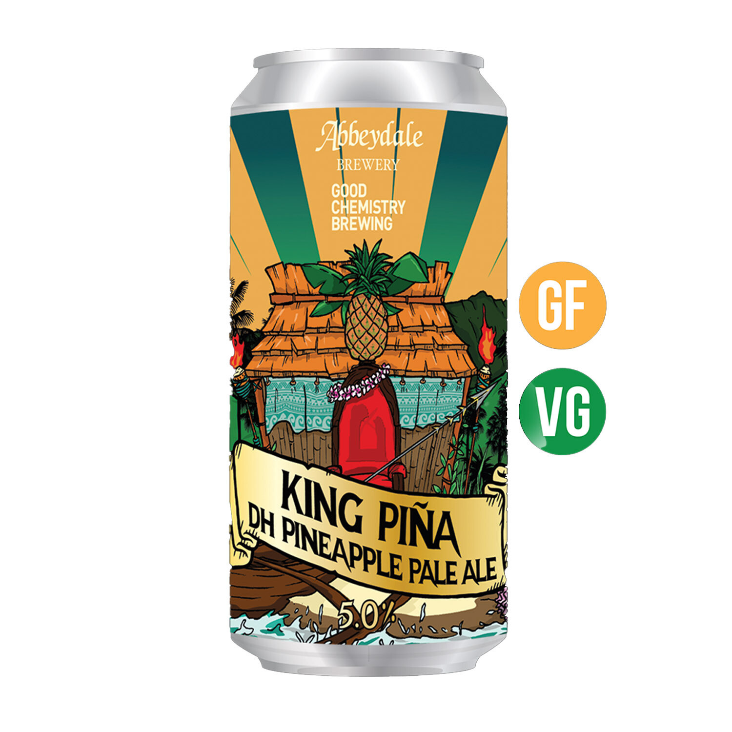 Abbeydale x Good Chemistry King Pina GF DH Pineapple Pale Ale Abbeydale x Good Chemistry King Pina GF DH Pineapple Pale Ale