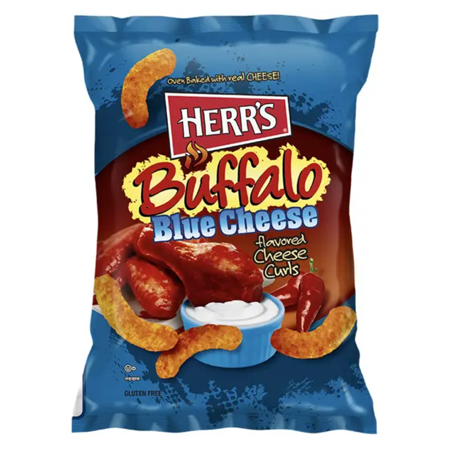 Herr&#39;s Buffalo Blue Cheese Flavoured Cheese Curls LARGE