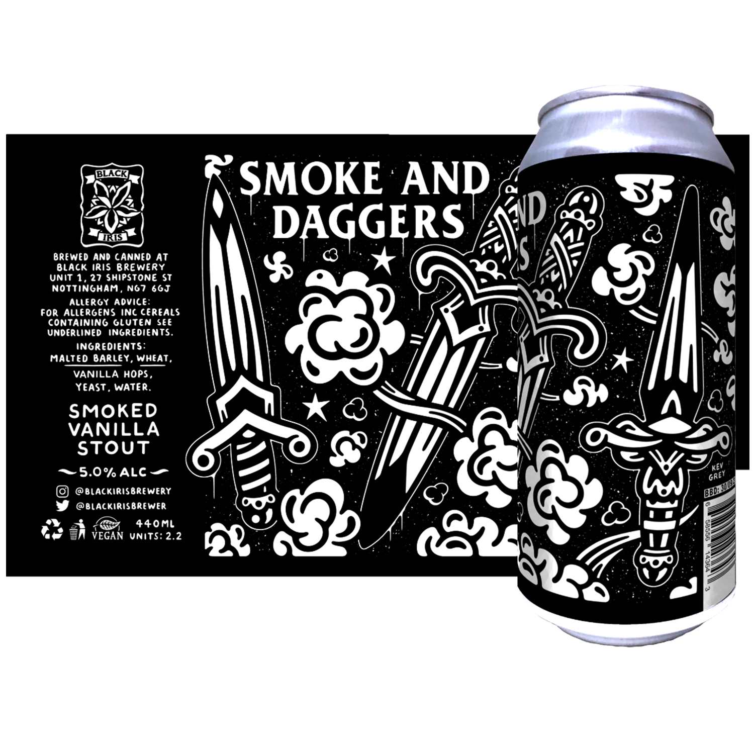 Black Iris Smoke And Daggers Smoked Vanilla Stout Black Iris Smoke And Daggers Smoked Vanilla Stout