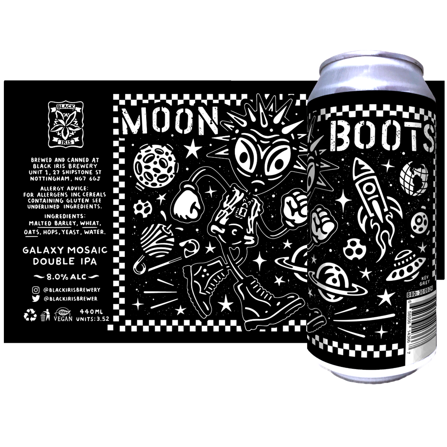 Black Iris Moon Boots DIPA