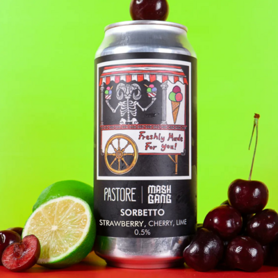 Pastore x Mash Gang Sorbetto Strawberry Cherry &amp; Lime Low Alcohol Sour