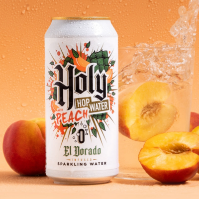 Northern Monk Holy Hop Water With Peach EL DORADO Infused Sparkling Hop Water