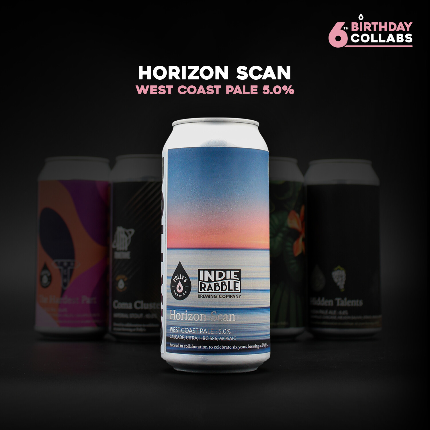 Polly's x Indie Rabble Horizon Scan WC Pale Ale Polly's x Indie Rabble Horizon Scan WC Pale Ale