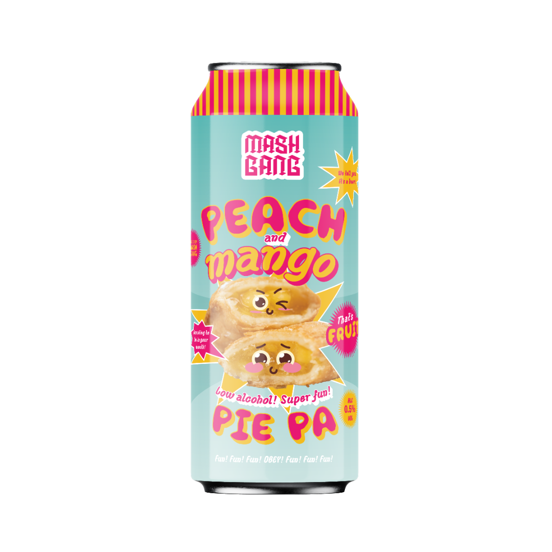 Mash Gang Pie PA Mango & Peach Low Alcohol IPA Mash Gang Pie PA Mango & Peach Low Alcohol IPA