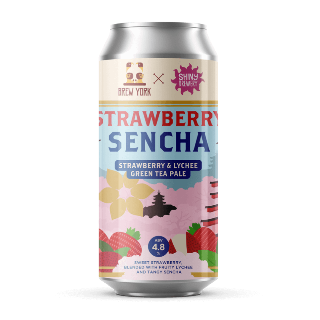 Brew York x Shiny Strawberry Sencha Strawberry &amp; Lychee Green Tea Pale Ale