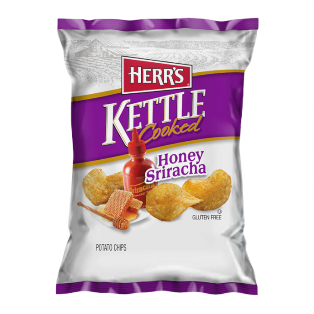 Herr's Honey Sriracha Kettle Cooked Potato Chips Herr's Honey Sriracha Kettle Cooked Potato Chips