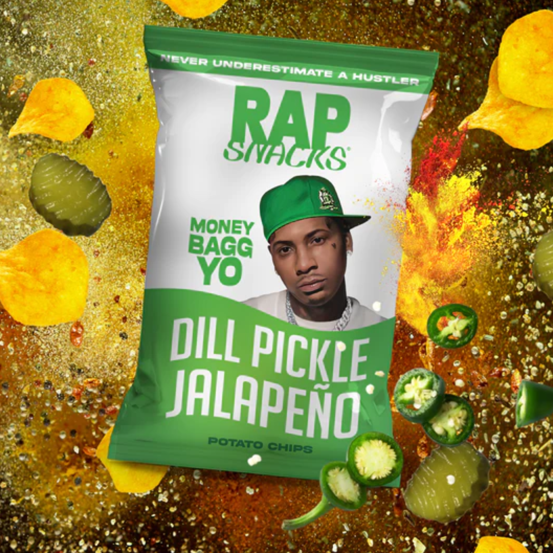 Rap Snacks Moneybagg Yo Dill Pickle Jalapeno Potato Chips